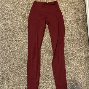 Maroon High waisted powerhold leggings